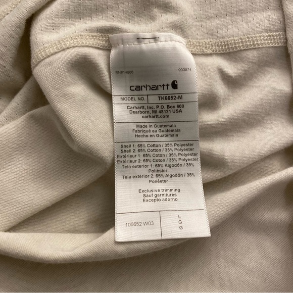 Carhartt Force Men's Cream Pocket T-Shirt men’s large - Picture 7 of 9